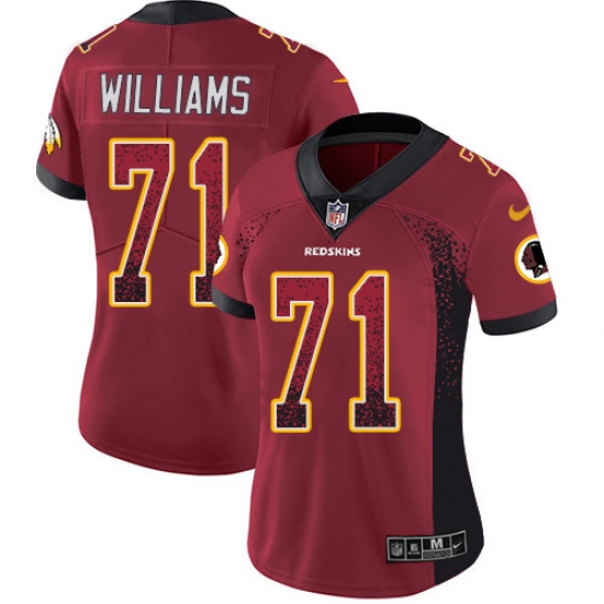 Women's Nike Washington Redskins 71 Trent Williams Limited Red Rush Drift Fashion NFL Jersey