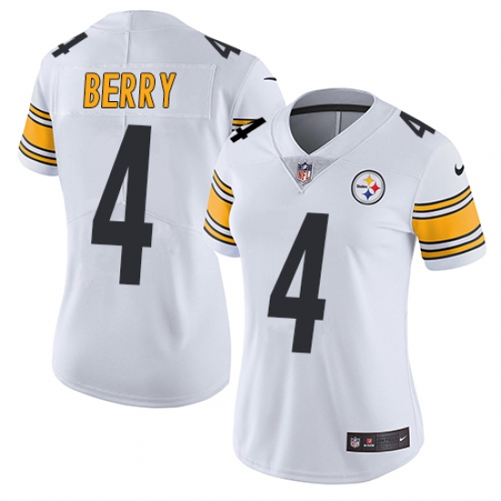 Women's Nike Pittsburgh Steelers 4 Jordan Berry White Vapor Untouchable Limited Player NFL Jersey