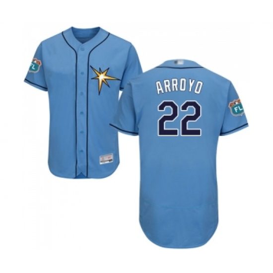 Men's Tampa Bay Rays 22 Christian Arroyo Columbia Alternate Flex Base Authentic Collection Baseball Jersey