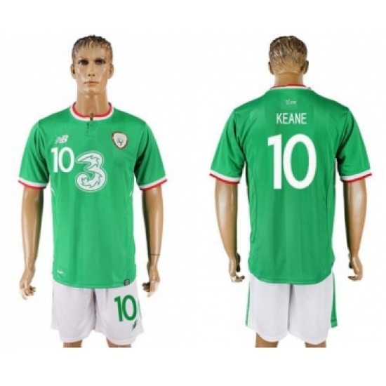 Ireland 10 Keane Home Soccer Country Jersey