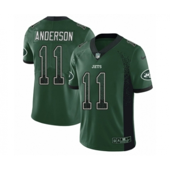 Youth Nike New York Jets 11 Robby Anderson Limited Green Rush Drift Fashion NFL Jersey