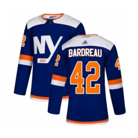 Men's New York Islanders 42 Cole Bardreau Authentic Blue Alternate Hockey Jersey
