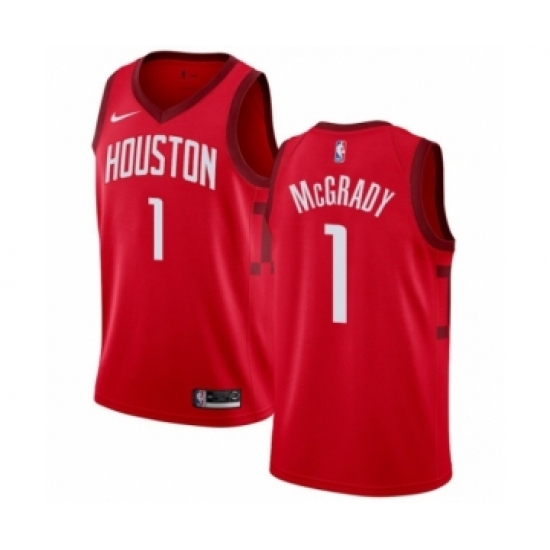 Women's Nike Houston Rockets 1 Tracy McGrady Red Swingman Jersey - Earned Edition