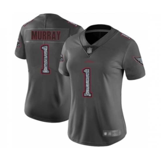 Women's Arizona Cardinals 1 Kyler Murray Limited Gray Static Fashion Football Jersey