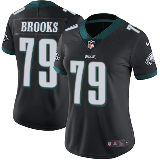 Women's Nike Philadelphia Eagles 79 Brandon Brooks Black Alternate Vapor Untouchable Limited Player NFL Jersey