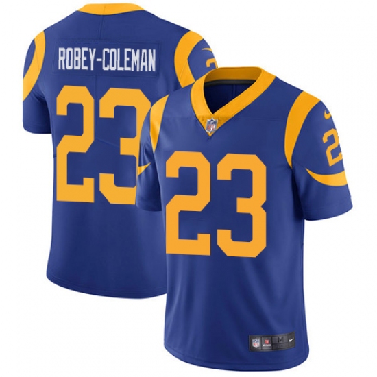 Men's Nike Los Angeles Rams 23 Nickell Robey-Coleman Royal Blue Alternate Vapor Untouchable Limited Player NFL Jersey