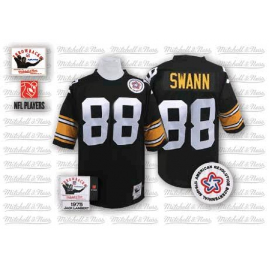 Mitchell And Ness Pittsburgh Steelers 88 Lynn Swann Black Team Color Authentic Throwback NFL Jersey