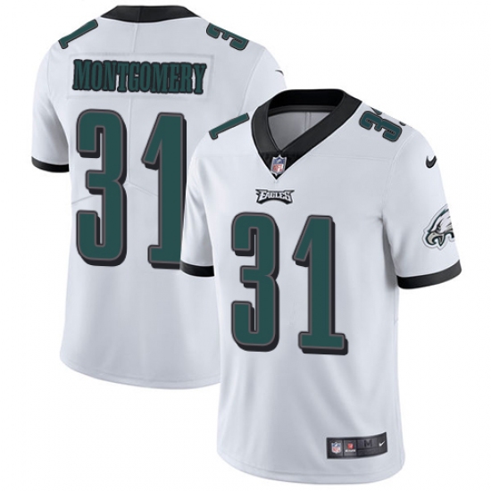 Youth Nike Philadelphia Eagles 31 Wilbert Montgomery White Vapor Untouchable Limited Player NFL Jersey