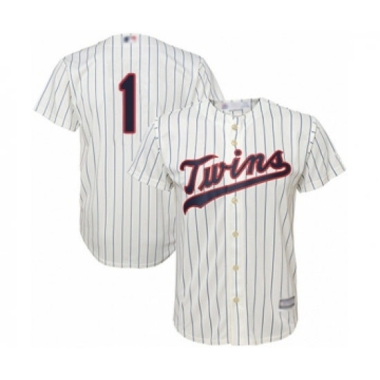 Youth Minnesota Twins 1 Nick Gordon Authentic Cream Alternate Cool Base Baseball Player Jersey