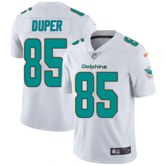 Men's Nike Miami Dolphins 85 Mark Duper White Vapor Untouchable Limited Player NFL Jersey