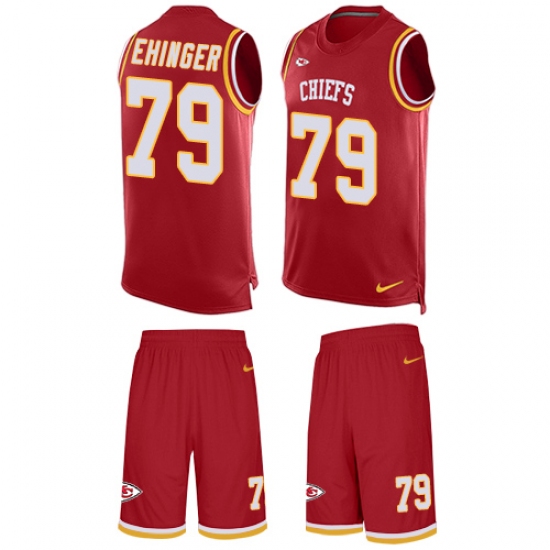 Men's Nike Kansas City Chiefs 79 Parker Ehinger Limited Red Tank Top Suit NFL Jersey