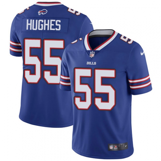 Men's Nike Buffalo Bills 55 Jerry Hughes Royal Blue Team Color Vapor Untouchable Limited Player NFL Jersey