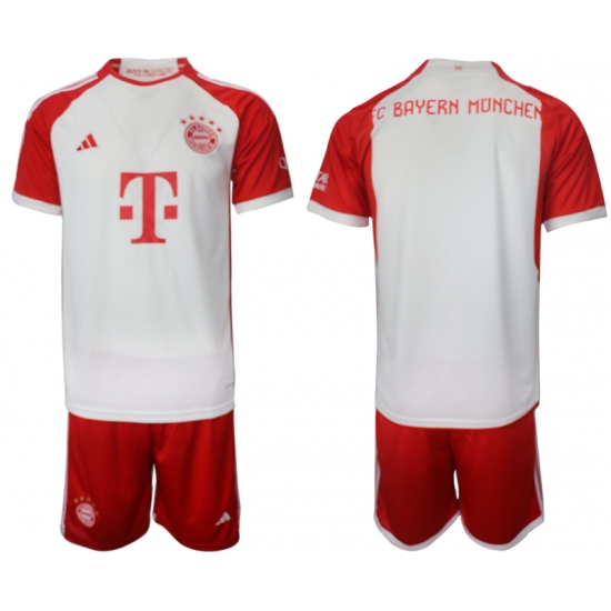 Men's Bayern Munich Blank 2023-24 White Home Soccer Jersey