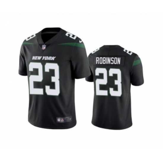 Men's New York Jets 23 James Robinson Black Vapor Untouchable Limited Stitched Jersey
