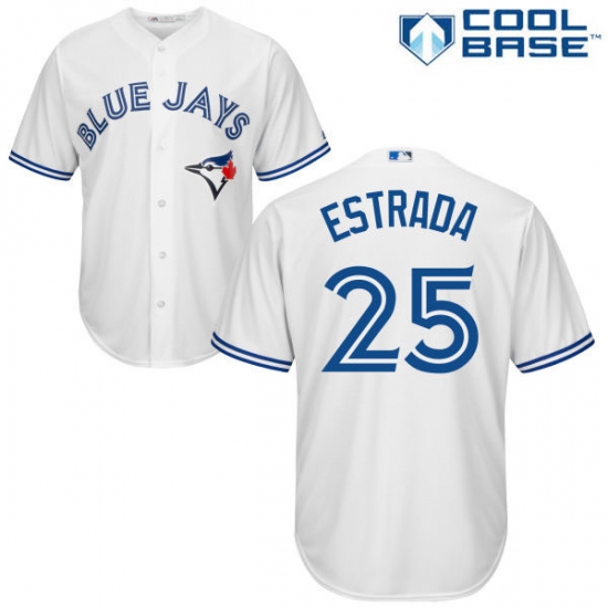 Youth Majestic Toronto Blue Jays 25 Marco Estrada Replica White Home MLB Jersey