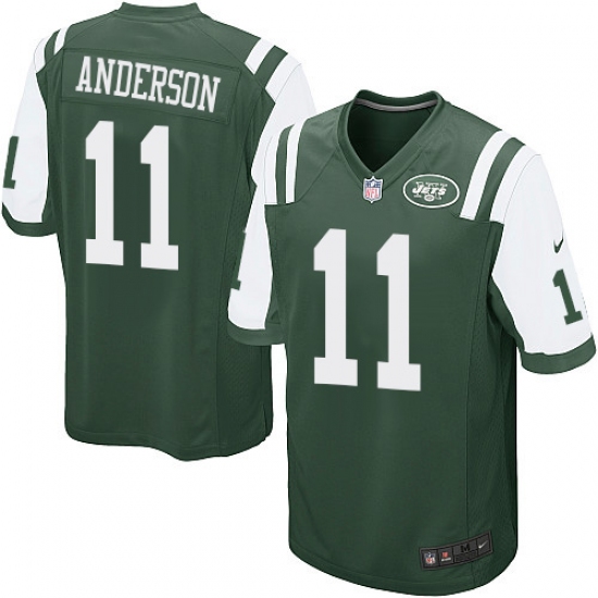 Men's Nike New York Jets 11 Robby Anderson Game Green Team Color NFL Jersey