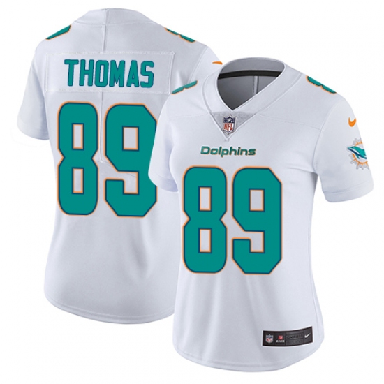 Women's Nike Miami Dolphins 89 Julius Thomas White Vapor Untouchable Limited Player NFL Jersey