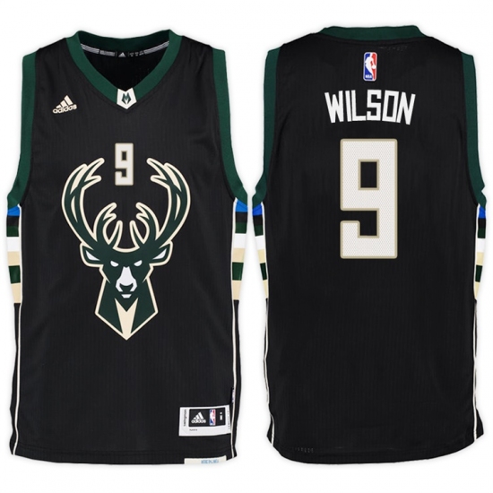 Milwaukee Bucks 9 D JWilson Alternate Black New Swingman Stitched NBA Jersey