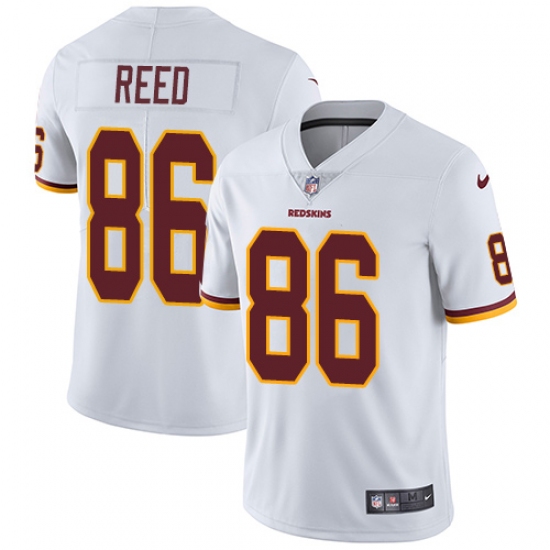 Men's Nike Washington Redskins 86 Jordan Reed White Vapor Untouchable Limited Player NFL Jersey