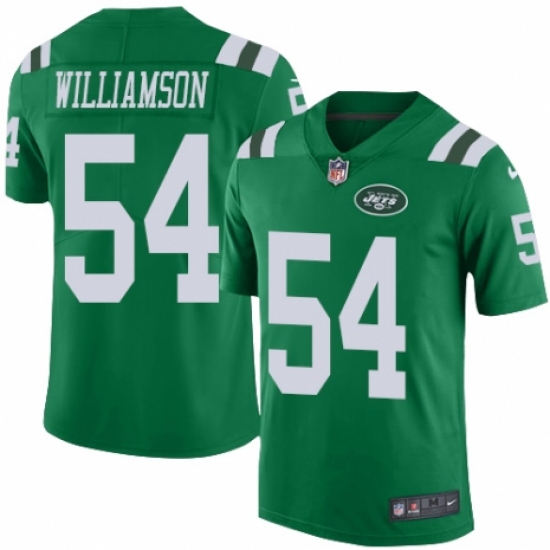 Men's Nike New York Jets 54 Avery Williamson Limited Green Rush Vapor Untouchable NFL Jersey