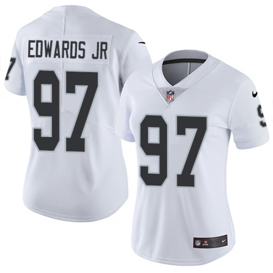 Women's Nike Oakland Raiders 97 Mario Edwards Jr Elite White NFL Jersey