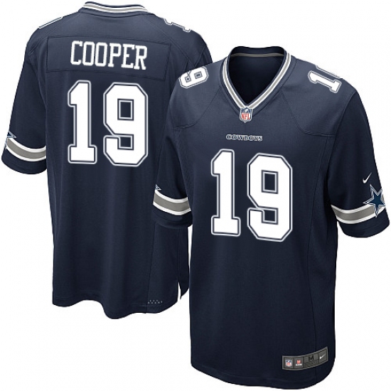 Men's Nike Dallas Cowboys 19 Amari Cooper Game Navy Blue Team Color NFL Jersey