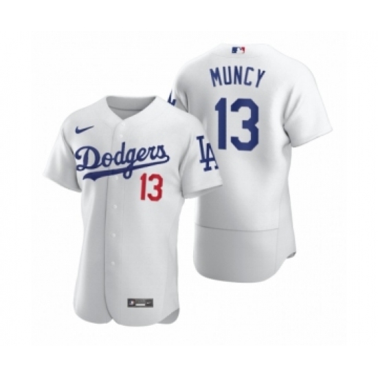 Men's Los Angeles Dodgers 13 Max Muncy Nike White 2020 Authentic Jersey
