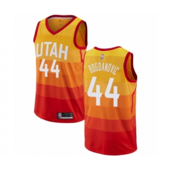 Youth Utah Jazz 44 Bojan Bogdanovic Swingman Orange Basketball Jersey - City Edition