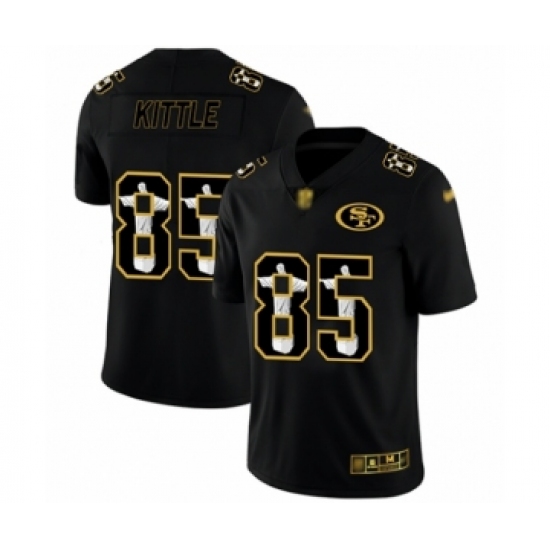 Men's San Francisco 49ers 85 George Kittle Black Jesus Faith Limited Football Jersey