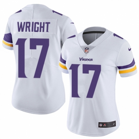 Women's Nike Minnesota Vikings 17 Kendall Wright White Vapor Untouchable Limited Player NFL Jersey