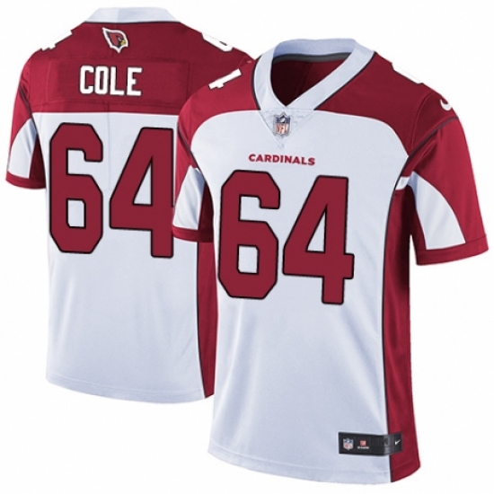 Youth Nike Arizona Cardinals 64 Mason Cole White Vapor Untouchable Limited Player NFL Jersey