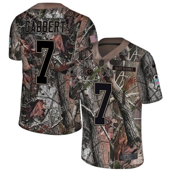 Youth Nike Tennessee Titans 7 Blaine Gabbert Limited Camo Rush Realtree NFL Jersey