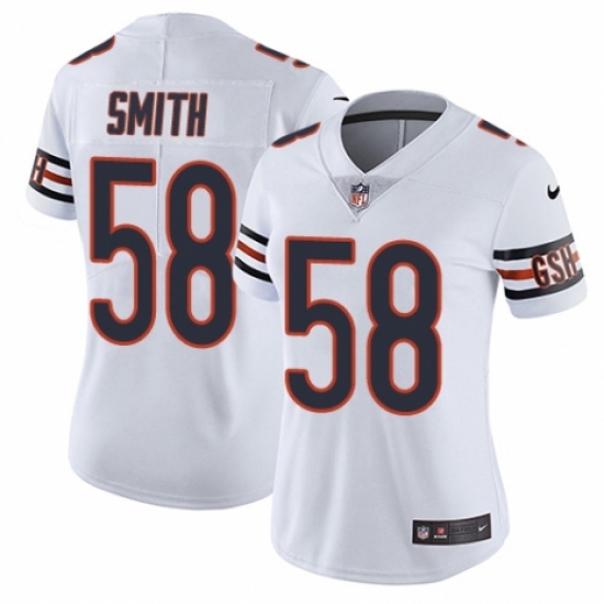 Women's Nike Chicago Bears 58 Roquan Smith White Vapor Untouchable Limited Player NFL Jersey