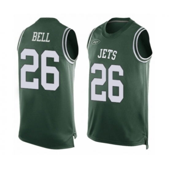Men's New York Jets 26 Le Veon Bell Limited Green Player Name & Number Tank Top Football Jersey