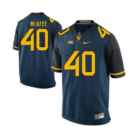 West Virginia Mountaineers 40 Pat McAfee Navy College Football Jersey