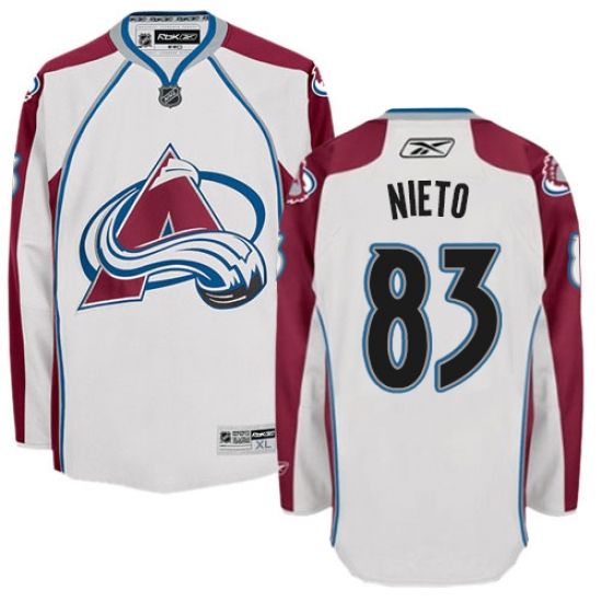 Women's Reebok Colorado Avalanche 83 Matt Nieto Authentic White Away NHL Jersey