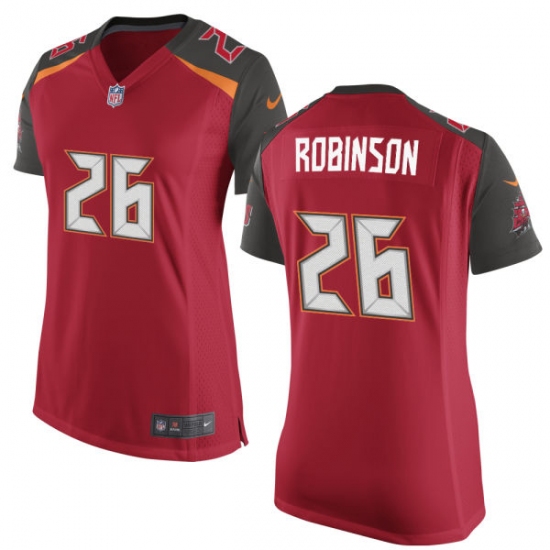 Women's Nike Tampa Bay Buccaneers 26 Josh Robinson Game Red Team Color NFL Jersey