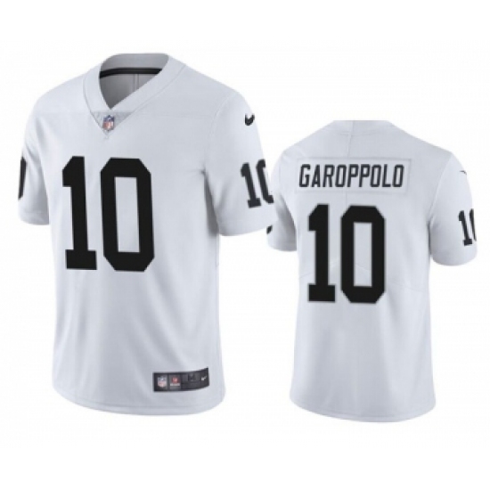 Men's Las Vegas Raiders 10 Jimmy Garoppolo White Vapor Untouchable Stitched Football Jersey
