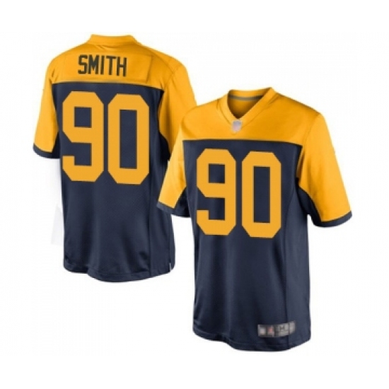 Men's Green Bay Packers 90 Za'Darius Smith Limited Navy Blue Alternate Football Jersey