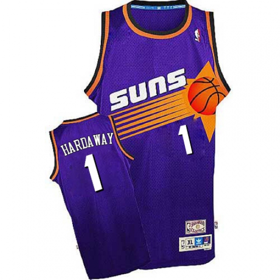 Men's Adidas Phoenix Suns 1 Penny Hardaway Authentic Purple Throwback NBA Jersey