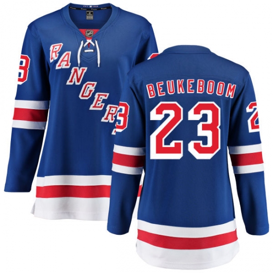 Women's New York Rangers 23 Jeff Beukeboom Fanatics Branded Royal Blue Home Breakaway NHL Jersey