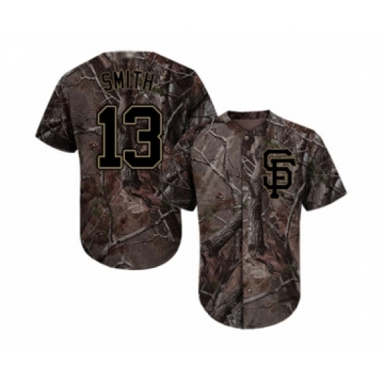 Youth San Francisco Giants 13 Will Smith Authentic Camo Realtree Collection Flex Base Baseball Jersey