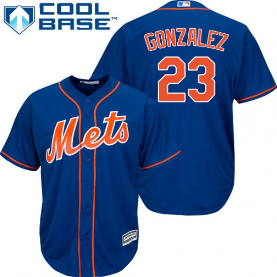 Men's Majestic New York Mets 23 Adrian Gonzalez Replica Royal Blue Alternate Home Cool Base MLB Jersey