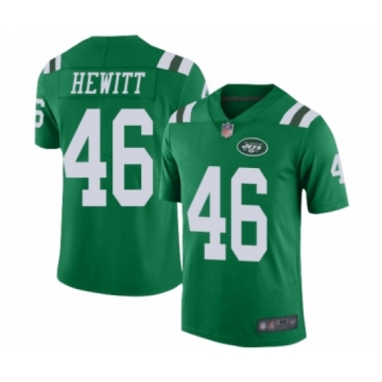 Men's New York Jets 46 Neville Hewitt Limited Green Rush Vapor Untouchable Football Jersey