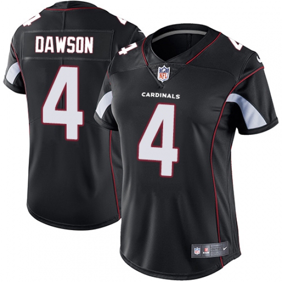 Women's Nike Arizona Cardinals 4 Phil Dawson Black Alternate Vapor Untouchable Limited Player NFL Jersey