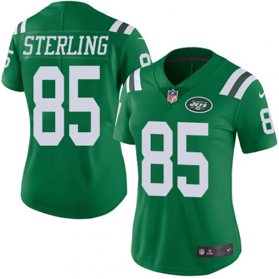 Women Nike New York Jets 85 Neal Sterling Limited Green Rush Vapor Untouchable NFL Jersey