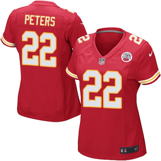 Women's Nike Kansas City Chiefs 22 Marcus Peters Game Red Team Color NFL Jersey