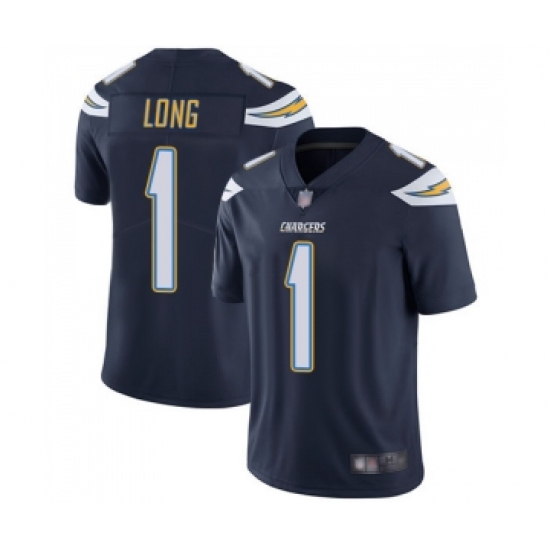 Men's Los Angeles Chargers 1 Ty Long Navy Blue Team Color Vapor Untouchable Limited Player Football Jersey