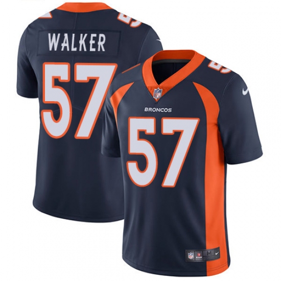 Men's Nike Denver Broncos 57 Demarcus Walker Navy Blue Alternate Vapor Untouchable Limited Player NFL Jersey