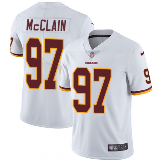 Men's Nike Washington Redskins 97 Terrell McClain White Vapor Untouchable Limited Player NFL Jersey